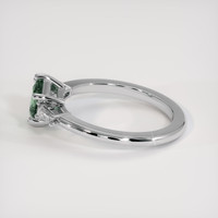 1.13 Ct. Bluish Green Sapphire Ring, 18K White Gold 4