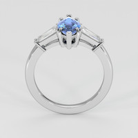 1.36 Ct. Blue Sapphire Ring, 18K White Gold 3