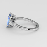1.36 Ct. Blue Sapphire Ring, 18K White Gold 4