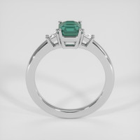 2.08 Ct. Bluish Green Sapphire Ring, 18K White Gold 3
