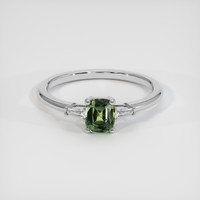 0.86 Ct. Sapphire Ring, 18K White Gold 1