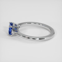 1.20 Ct. Blue Sapphire Ring, 18K White Gold 4