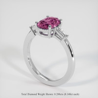 1.67 Ct. Purple Sapphire Ring, 18K White Gold 2