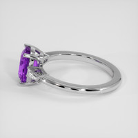 2.54 Ct. Purple Sapphire Ring, 18K White Gold 4