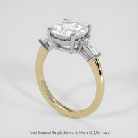 5.66 Ct. White Sapphire Ring, 14K White & Yellow 2