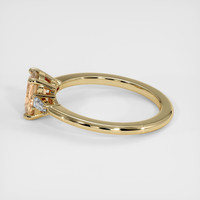 1.11 Ct. Peach Sapphire Ring, 10K Yellow Gold 4