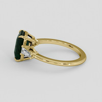 2.99 Ct. Bluish Green Sapphire Ring, 10K Yellow Gold 4