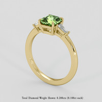 1.23 Ct. Yellowish Green Sapphire Ring, 10K Yellow Gold 2