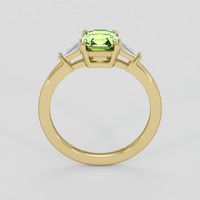 1.23 Ct. Yellowish Green Sapphire Ring, 10K Yellow Gold 3