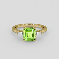 2.18 Ct. Green Peridot Ring, 14K Yellow Gold 1