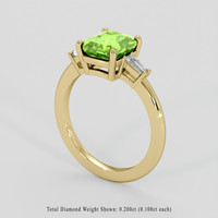 2.18 Ct. Green Peridot Ring, 14K Yellow Gold 2