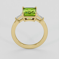 3.21 Ct. Yellowish Green Peridot Ring, 14K Yellow Gold 3