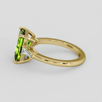 3.21 Ct. Yellowish Green Peridot Ring, 14K Yellow Gold 4
