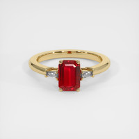 1.20 Ct. Ruby Ring, 14K Yellow Gold 1