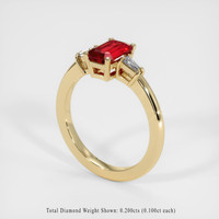 1.20 Ct. Ruby Ring, 14K Yellow Gold 2