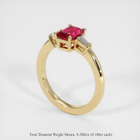 1.32 Ct. Ruby Ring, 14K Yellow Gold 2