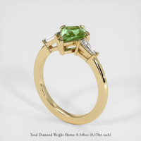 1.20 Ct. Green Sapphire Ring, 14K Yellow Gold 2