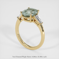 4.70 Ct. Bluish Green Sapphire Ring, 14K Yellow Gold 2