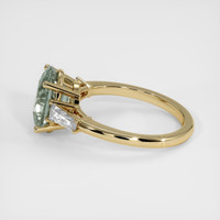4.70 Ct. Bluish Green Sapphire Ring, 14K Yellow Gold 4