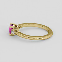 0.92 Ct. Pink Sapphire Ring, 14K Yellow Gold 4