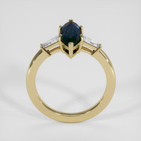 3.60 Ct. Greenish Blue Sapphire Ring, 14K Yellow Gold 3