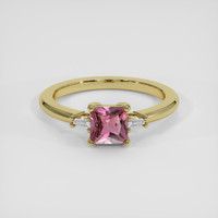 1.04 Ct. Purplish Pink Sapphire Ring, 14K Yellow Gold 1