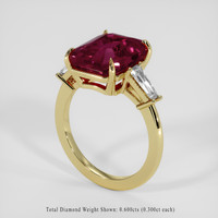 7.18 Ct. Reddish Pink Sapphire Ring, 14K Yellow Gold 2