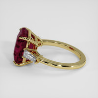 7.18 Ct. Reddish Pink Sapphire Ring, 14K Yellow Gold 4