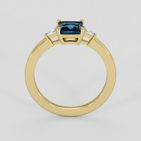 1.06 Ct. Greenish Blue Sapphire Ring, 14K Yellow Gold 3