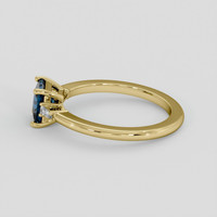 1.06 Ct. Greenish Blue Sapphire Ring, 14K Yellow Gold 4
