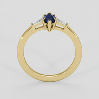 0.79 Ct. Blue Sapphire Ring, 14K Yellow Gold 3