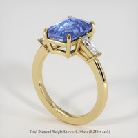 4.73 Ct. Blue Sapphire Ring, 14K Yellow Gold 2