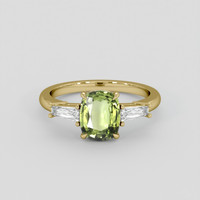 1.79 Ct. Green Sapphire Ring, 14K Yellow Gold 1