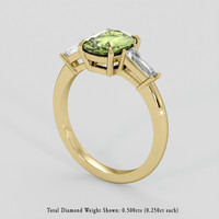 1.79 Ct. Green Sapphire Ring, 14K Yellow Gold 2