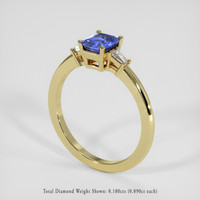 1.20 Ct. Blue Sapphire Ring, 14K Yellow Gold 2