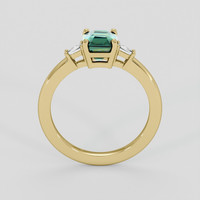 1.51 Ct. Bluish Green Sapphire Ring, 14K Yellow Gold 3