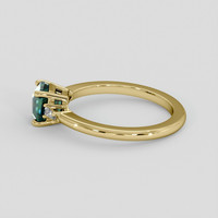 1.51 Ct. Bluish Green Sapphire Ring, 14K Yellow Gold 4