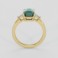 2.08 Ct. Bluish Green Sapphire Ring, 14K Yellow Gold 3