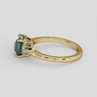 2.08 Ct. Bluish Green Sapphire Ring, 14K Yellow Gold 4