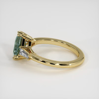1.81 Ct. Greenish Blue Sapphire Ring, 14K Yellow Gold 4