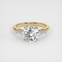 4.07 Ct. White Sapphire Ring, 14K Yellow Gold 1