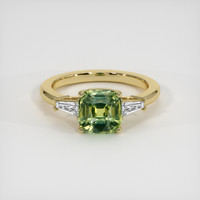 2.53 Ct. Green Sapphire Ring, 14K Yellow Gold 1