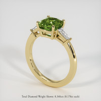 2.53 Ct. Green Sapphire Ring, 14K Yellow Gold 2