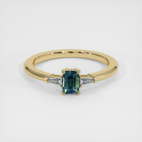 0.60 Ct. Sapphire Ring, 14K Yellow Gold 1
