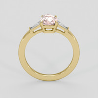 2.04 Ct. Peach Sapphire Ring, 14K Yellow Gold 3