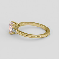 2.04 Ct. Peach Sapphire Ring, 14K Yellow Gold 4