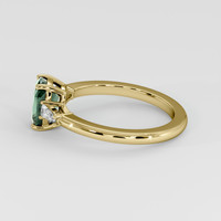 1.24 Ct. Bluish Green Sapphire Ring, 14K Yellow Gold 4