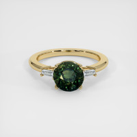 3.49 Ct. Color Change Sapphire Ring, 14K Yellow Gold 1