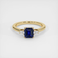 1.25 Ct. Blue Sapphire Ring, 18K Yellow Gold 1