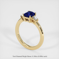 1.25 Ct. Blue Sapphire Ring, 18K Yellow Gold 2